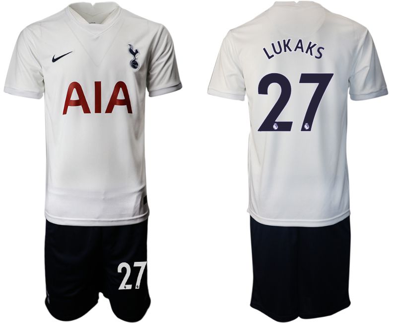 Men 2021-2022 Club Tottenham home white #27 Nike Soccer Jersey->customized soccer jersey->Custom Jersey